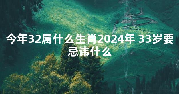 今年32属什么生肖2024年 33岁要忌讳什么
